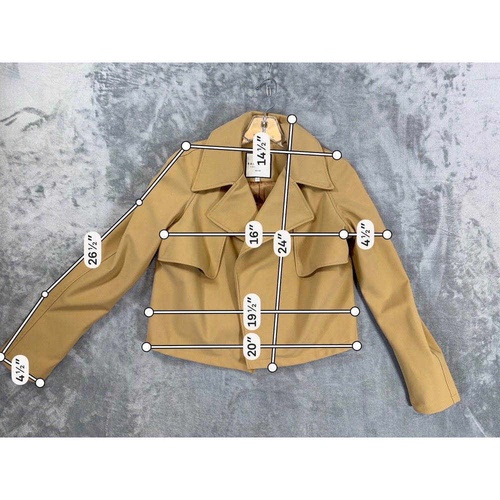 Bagatelle Cropped Jacket Women's Small Camel Tan Open Front Jacket - Picture 6 of 7
